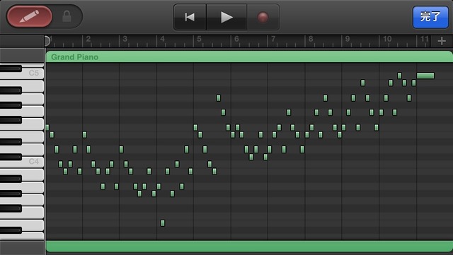 Garagebandでピアノ