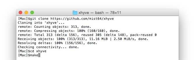 git-clone-xhyve-make