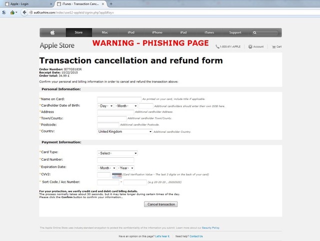 Apple-Phishing-Site