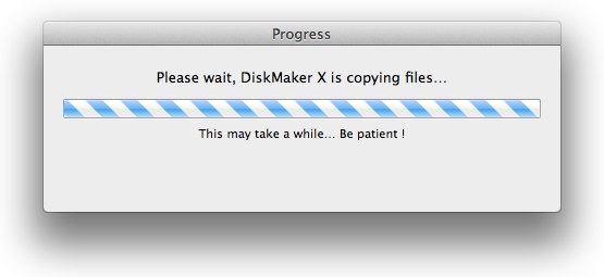 7-DiskMakerXがMavericksのインストールディスクを作成しています2