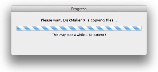 7-DiskMakerXがMavericksのインストールディスクを作成しています2