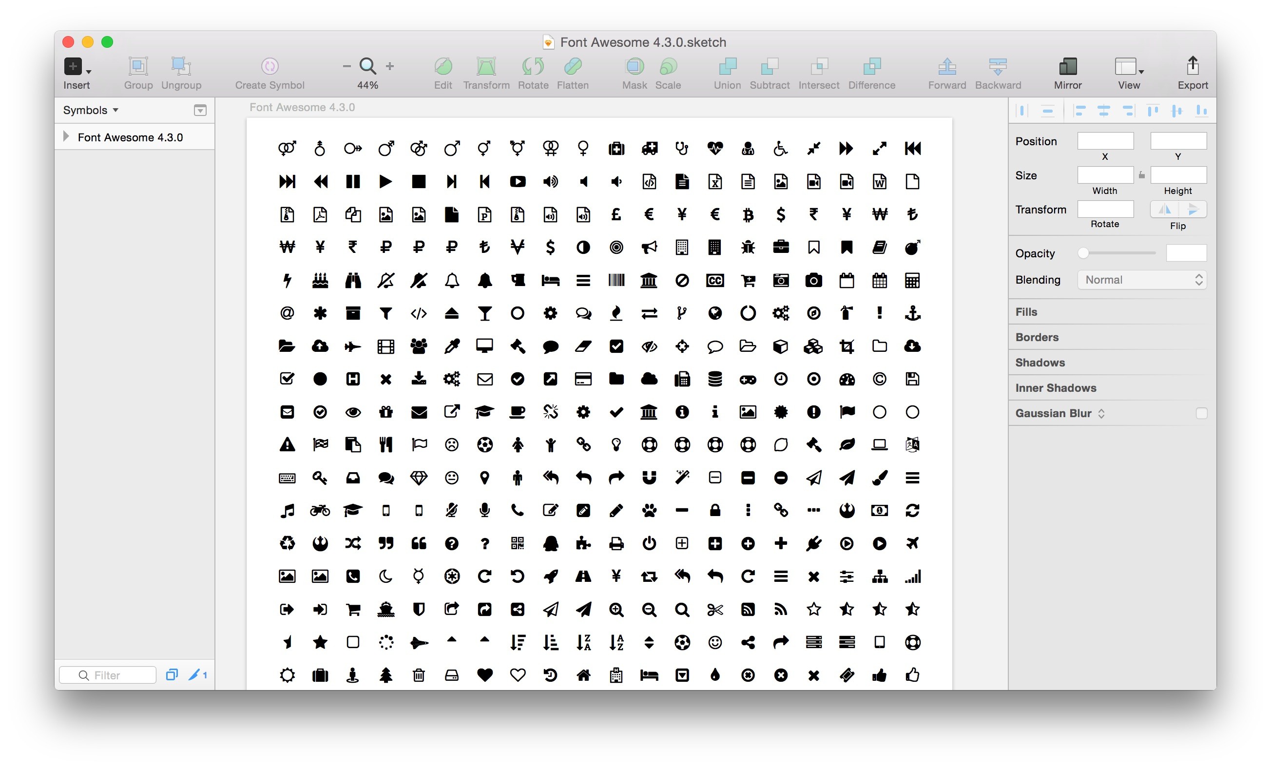 WebフォントアイコンのFont AwesomeをSketch 3のシンボルとして利用できる「Font Awesome Sketch Symbols」がリリース。