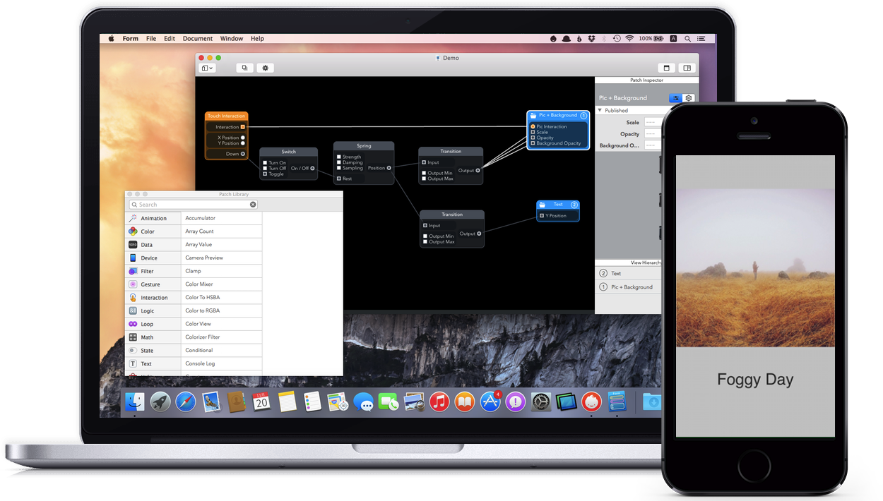 Googleに買収されたRelativeWaveがMac用iOSアプリのプロトタイプ作成ツール「Form」を無料化。