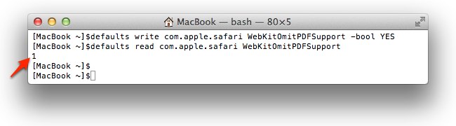 Safari WebKitOmitPDFSupport -bool YESでPDFファイルをダウンロード
