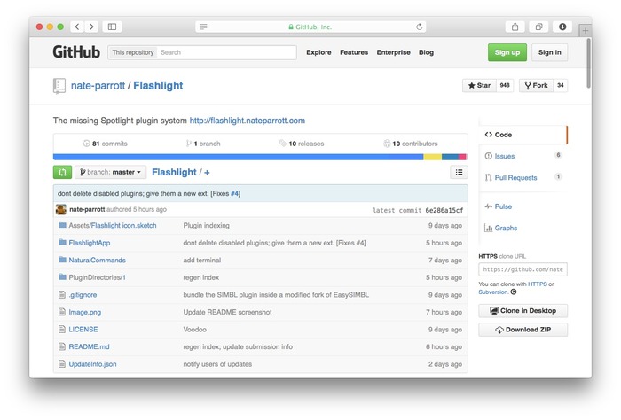 Flashlight-GitHub-Plugin