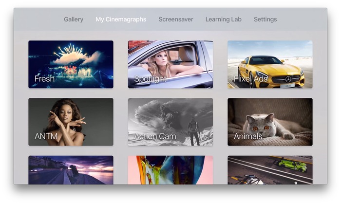Flixel Photos、写真の一部だけを動かすシネマグラフをApple TVで閲覧できるtvOS用アプリ「Flixel TV」をリリース。