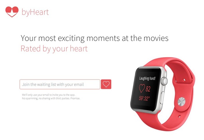 Apple Watchを付けて映画を鑑賞し、心拍センサーのデータから映画のランク付けや最も興奮したシーンを特定出来るアプリ「byHeart」が登場するかもしれない…