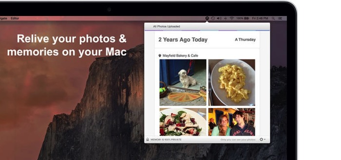 過去の今日撮影した写真や過去の同じ場所で撮影した写真を呼び起こしてくれるアプリ「Memoir」のMac用クライアントがリリース。