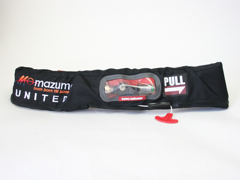 自動膨張式ライフジャケット ウエストベルトタイプ MZLJ-116 ブラック