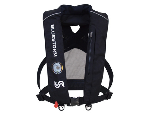 自動膨張式 ライフジャケット 肩掛け式／ 高階 ブルーストーム BSJ