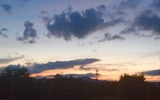 福島県郡山市美穂田町川田での夕景