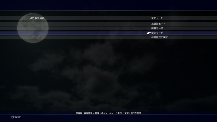 FF15 安定モード