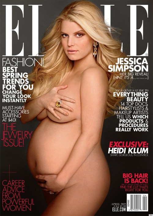 Jessica Simpson Covered nude Elle magazine April 2012