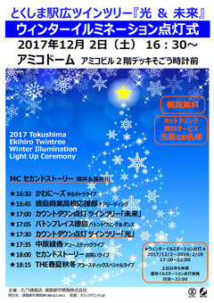徳島県徳島市 徳島駅前 ウィンターイルミネーション 2017