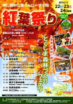 徳島県名西郡神山町 神山森林公園 イルローザの森 紅葉祭り 2014