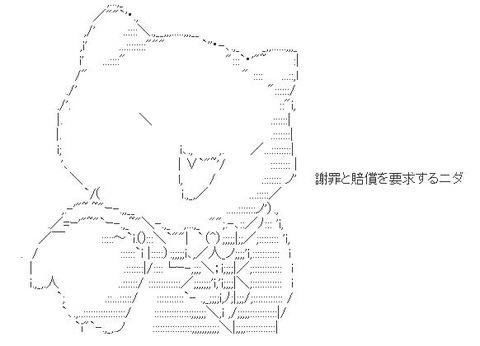 謝罪と賠償を要求するニダ