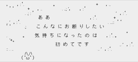ああこんなにお断りしたい気持ちになったのは初めてです