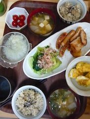 ウインナーとチンゲン菜炒め