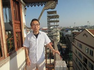 最上階の朝食会場は眺めが良い