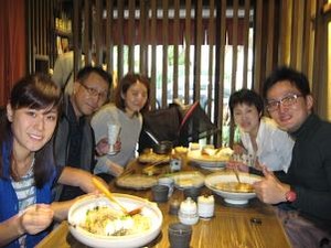 蕎麦屋で