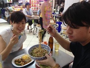この日は台湾式冷やし麺とバカパオガイ