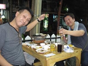 ビールで乾杯