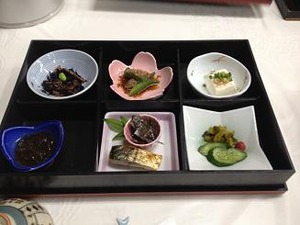 温泉宿の朝食