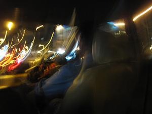 タクシー内