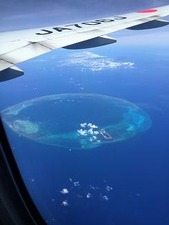 帰国台湾上空