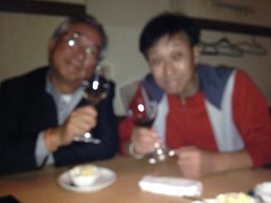 二軒目はワインで乾杯