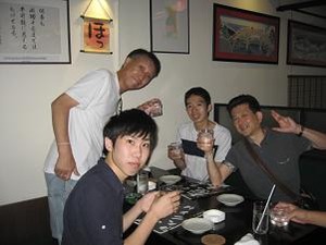 庵寺で乾杯