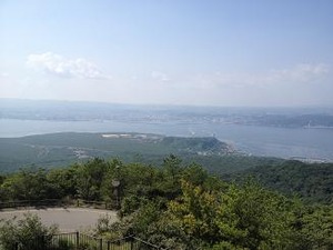 展望台から鹿児島市内を観る