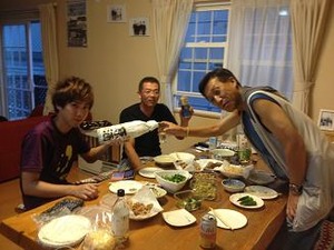 Y家でかんぱい