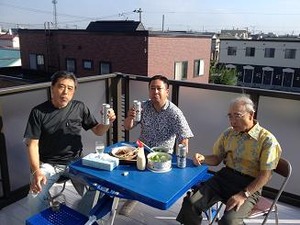 安着記念で乾杯