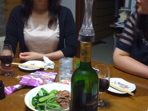 二次会はワインで