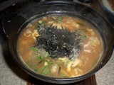 ととち丸 まごころ味噌つけ麺<蟹仕様> 雑炊