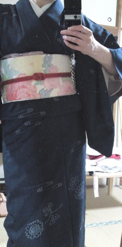 Indigo Kasuri (Ikat) Tsumugi