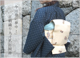 Kasuri Tsumugi and nagoya Obi with Koppori Sandals