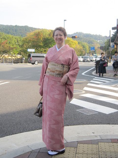 Rental Kimono (Pink Edo Komon)