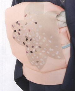 Sakura Obi Shioze with Embroidered Petals