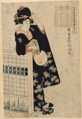 9 Utamaro_夏衣裳当世美人_舛屋仕入のかが紋向キ_TNM-ed