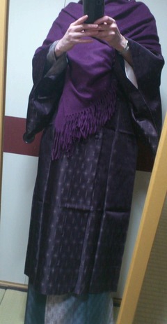Tsumugi with Gosho Ningyo Obi 20120303_coat-ed2