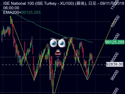 トルコ株日足