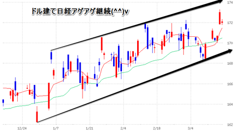 ドル建て日経