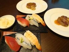 夕食のバイキング