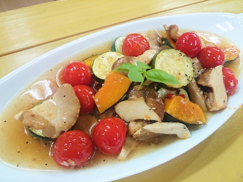満天青空レストラン「足太あわび茸のマリネ」
