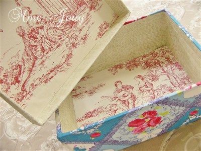 フランス生地カルトナージュ箱
