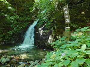 竜化の滝へ