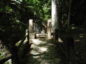 竜化の滝へ