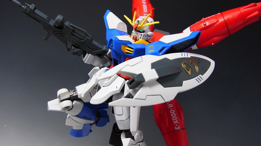 HG1/144「ドレッドノートガンダム(Xアストレイ)」の撮影会です。部分塗装とスミイレ、膝関節パーツの交換だけの簡単仕上げですが、元の出来が良いので、魅力を伝えるに
